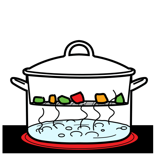 Pictograma de cocinar al vapor para niños con autismo y TEA