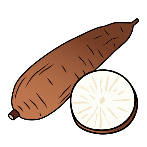 Pictograma de yuca para niños con autismo y TEA