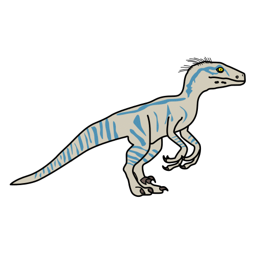 Pictograma de Velociraptor para niños con autismo y TEA
