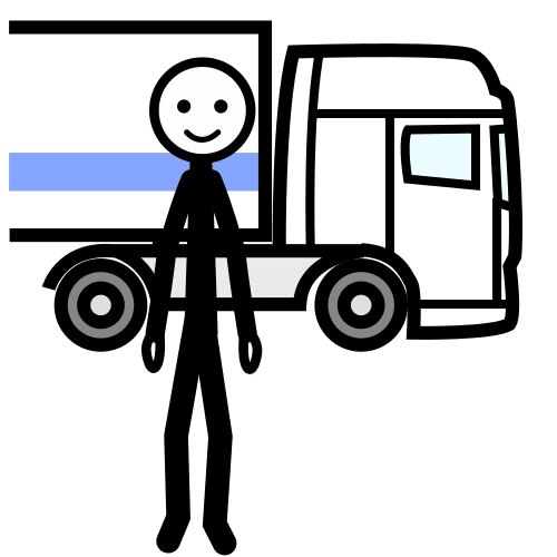 Pictograma de camionero para niños con TEA