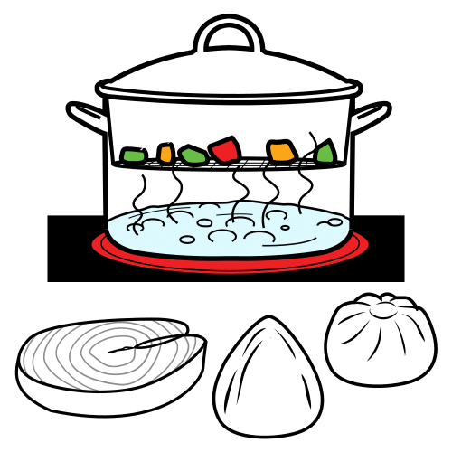 Pictograma de cocinar al vapor para niños con autismo y TEA