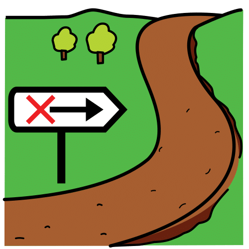 Pictograma de inicio de la ruta para niños con TEA