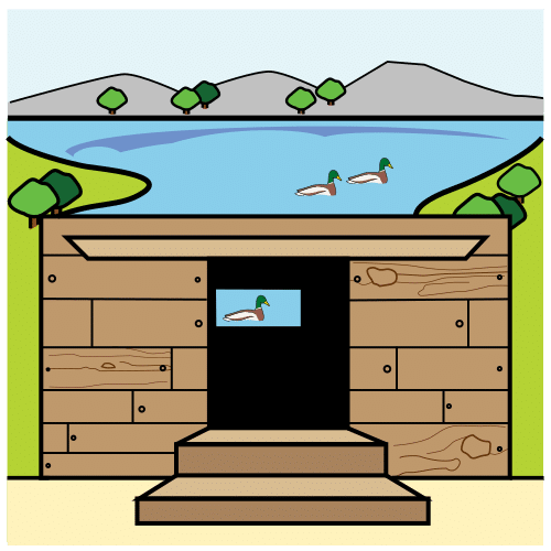Pictograma de observatorio de aves para niños con TEA