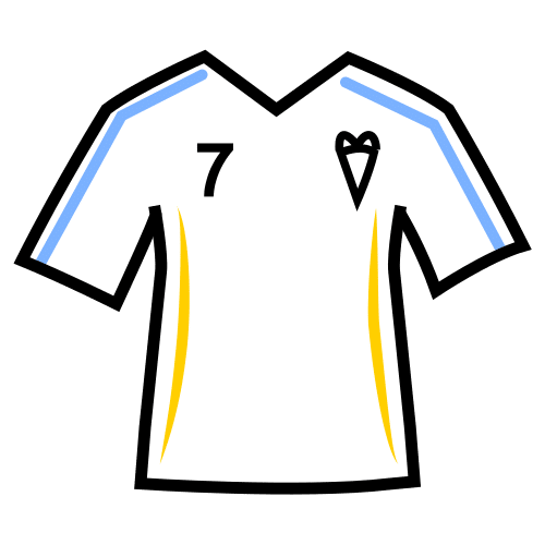 Pictograma de camiseta de fútbol para niños con TEA