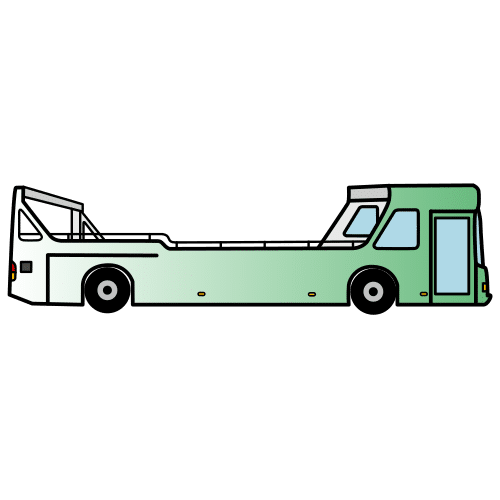 Pictograma de autobús descapotable para niños con TEA