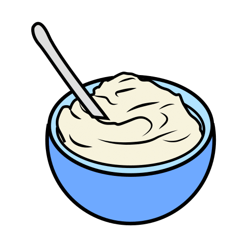 Pictograma de crema agria para niños con autismo y TEA