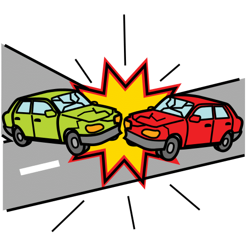 Pictograma de accidente para niños con autismo y TEA