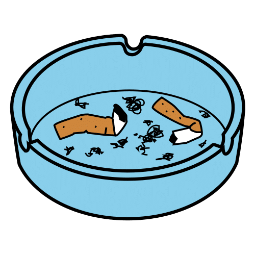 Pictograma de cenicero para niños con TEA