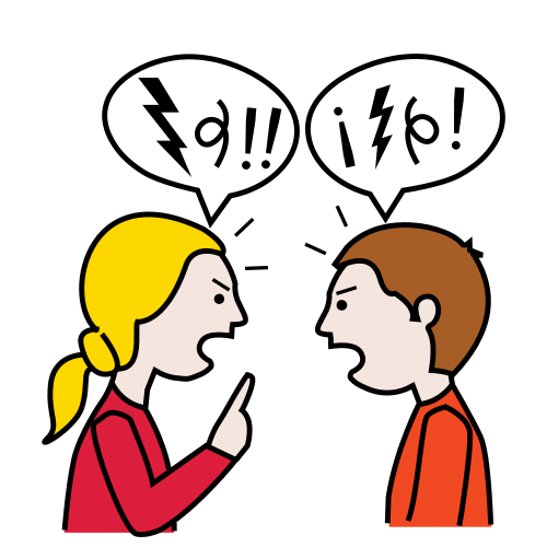 Pictograma de discutir para niños con autismo y TEA