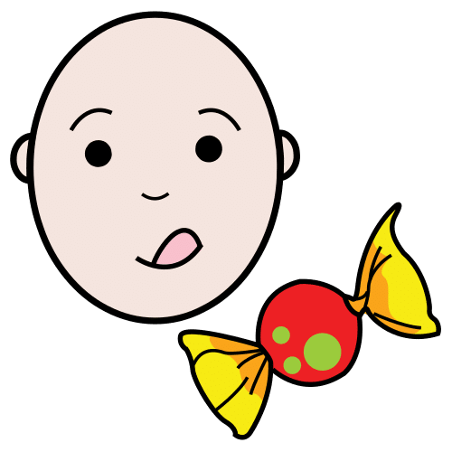 Pictograma de dulce para niños con TEA