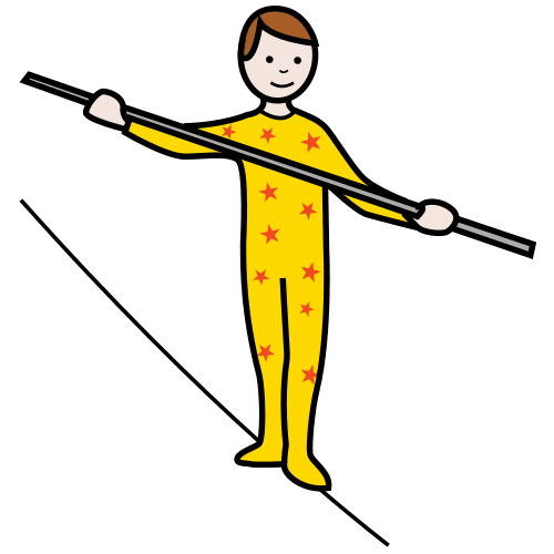 Pictograma de equilibrista para niños con TEA