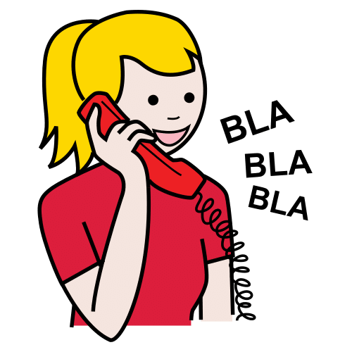 Pictograma de hablar por teléfono para niños con autismo y TEA