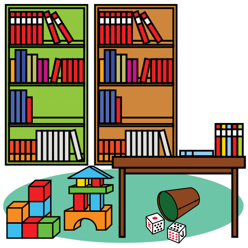 Pictograma de ludoteca para niños con TEA
