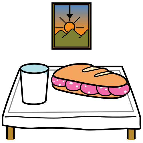 Pictograma de merienda para niños con TEA
