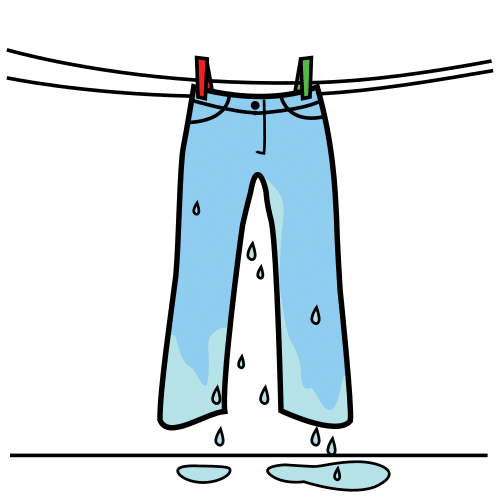 Pictograma de mojado para niños con autismo y TEA