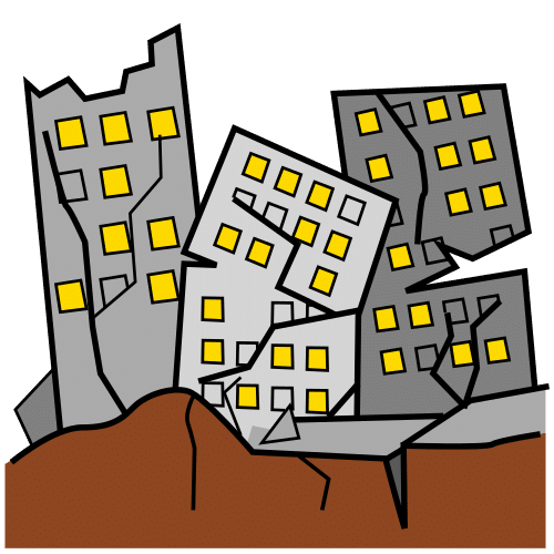 Pictograma de terremoto para niños con autismo y TEA