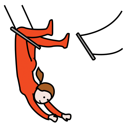 Pictograma de trapecista para niños con TEA