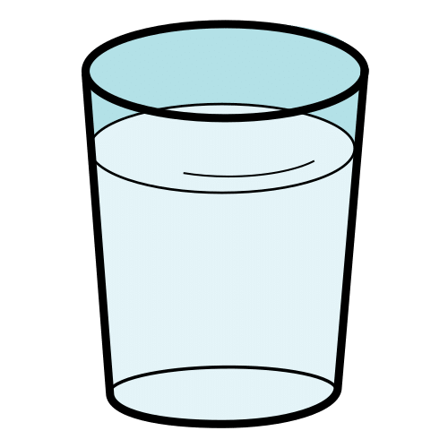 Pictograma de vaso de agua para niños con autismo y TEA