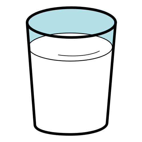 Pictograma de vaso de leche para niños con TEA