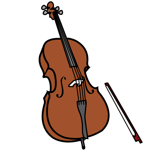 Pictograma de violonchelo para niños con TEA