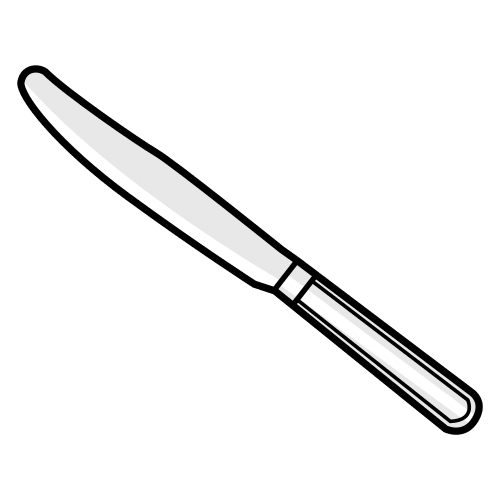 Pictograma de cuchillo para niños con TEA