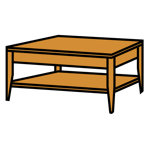 Pictograma de mesa baja de salón para niños con autismo y TEA