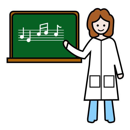 Pictograma de profesora de música para niños con TEA