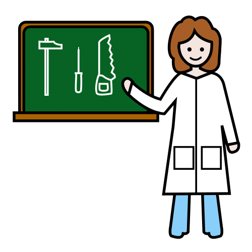 Pictograma de profesora de taller para niños con TEA