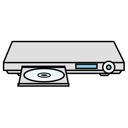 Pictograma de reproductor dvd para niños con autismo y TEA
