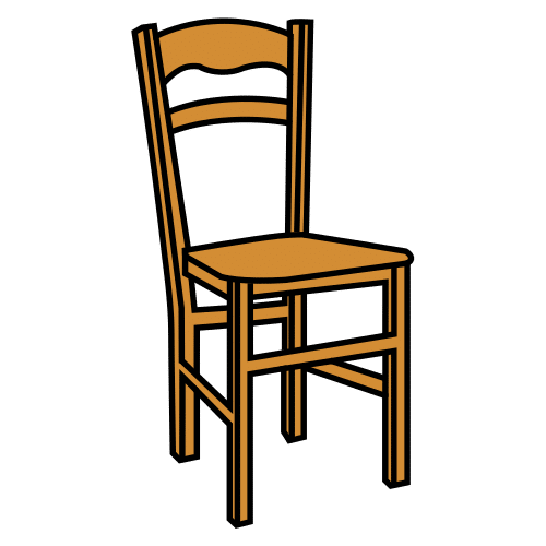 Pictograma de silla de cocina para niños con autismo y TEA