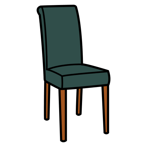 Pictograma de silla de salón para niños con autismo y TEA