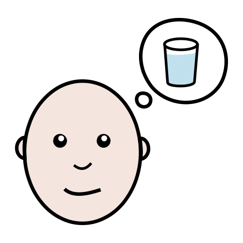 Pictograma de sediento para niños con TEA