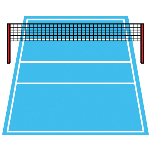 Pictograma de campo de voleibol para niños con TEA