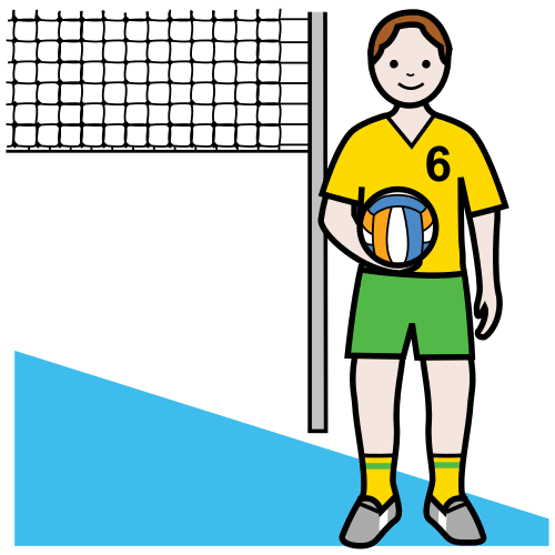 Pictograma de jugador de voleibol para niños con autismo y TEA