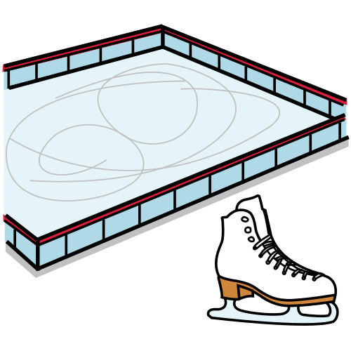 Pictograma de pista de hielo para niños con TEA