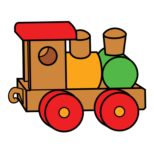 Pictograma de tren para niños con autismo y TEA