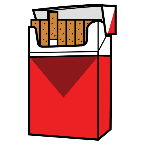 Pictograma de paquete de tabaco para niños con TEA
