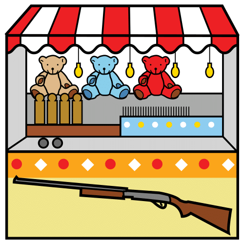 Pictograma de barraca de feria para niños con TEA