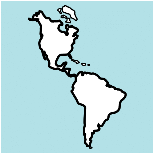 Pictograma de América para niños con TEA