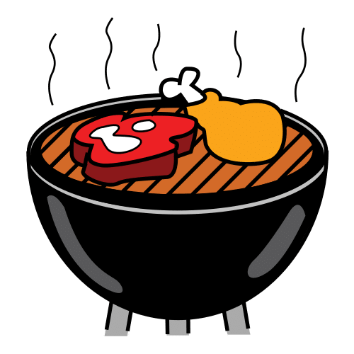 Pictograma de barbacoa para niños con autismo y TEA