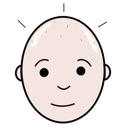 Pictograma de calvo para niños con TEA