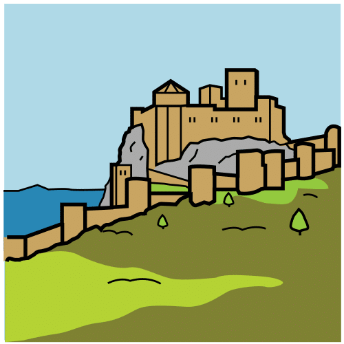 Pictograma de castillo para niños con TEA