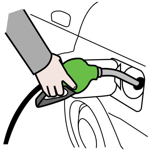 Pictograma de echar gasolina para niños con TEA