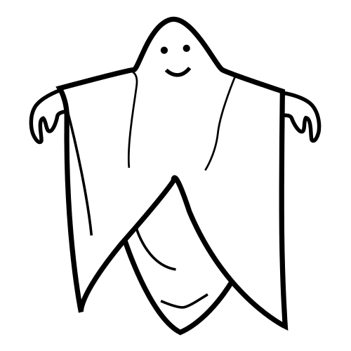 Pictograma de fantasma para niños con TEA
