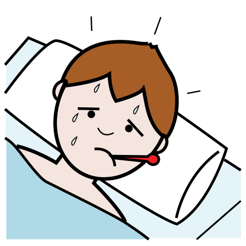 Pictograma de fiebre para niños con autismo y TEA