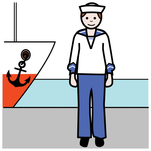 Pictograma de marinero para niños con TEA