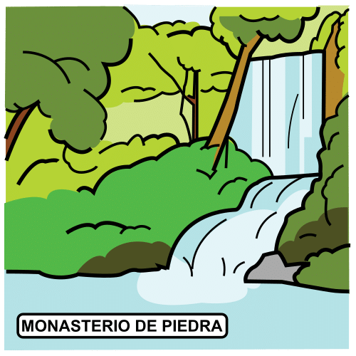 Pictograma de Monasterio de Piedra para niños con TEA