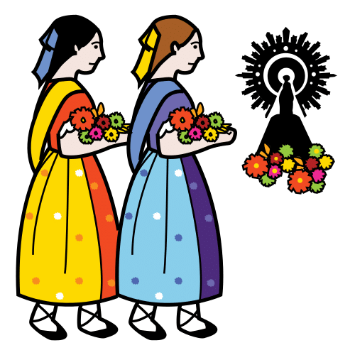 Pictograma de Ofrenda de flores para niños con autismo y TEA
