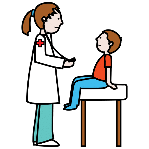 Pictograma de pediatra para niños con autismo y TEA