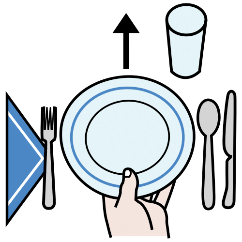 Pictograma de poner la mesa para niños con autismo y TEA